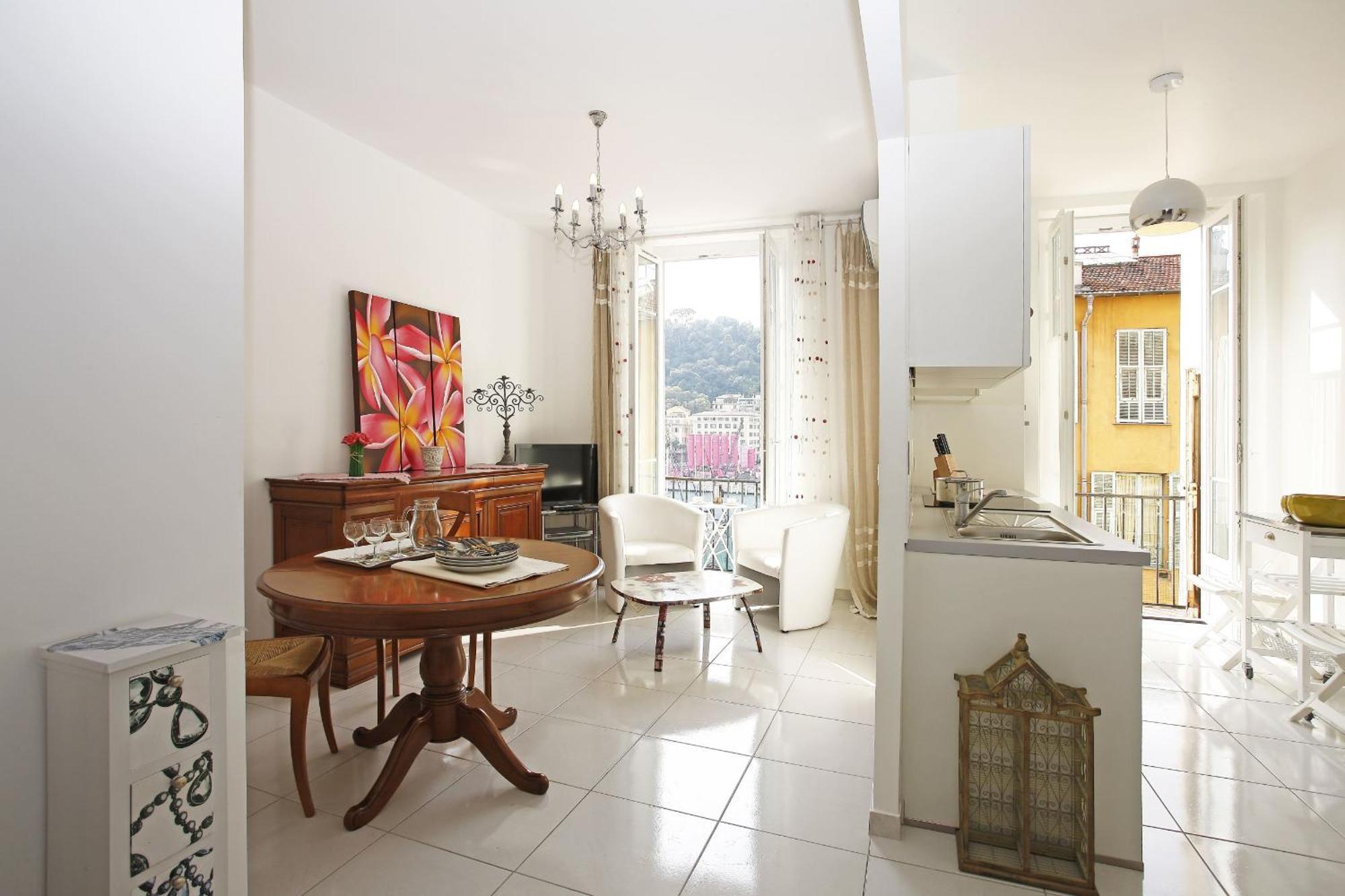 Aigue-Marine - Superbe Appartement Vue Mer 4 Personnes Au Port De 尼斯 外观 照片